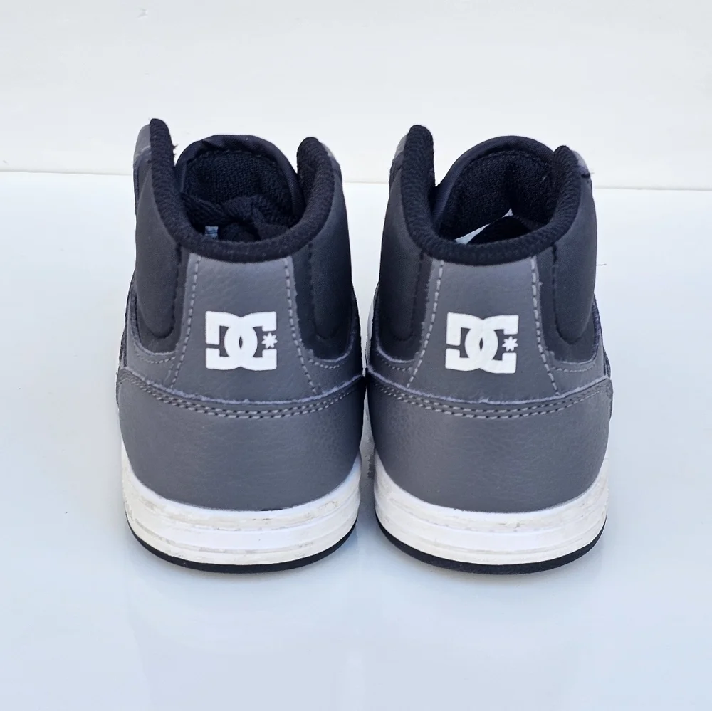 DC Shoes dark gray and black high-top sneakers boys size 9